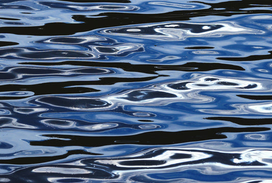 photography print ripples on water blue black white 