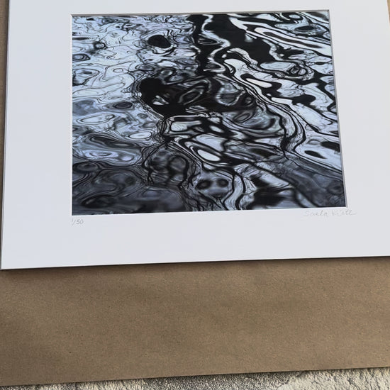Mystic black and white photography print in mat board water video 