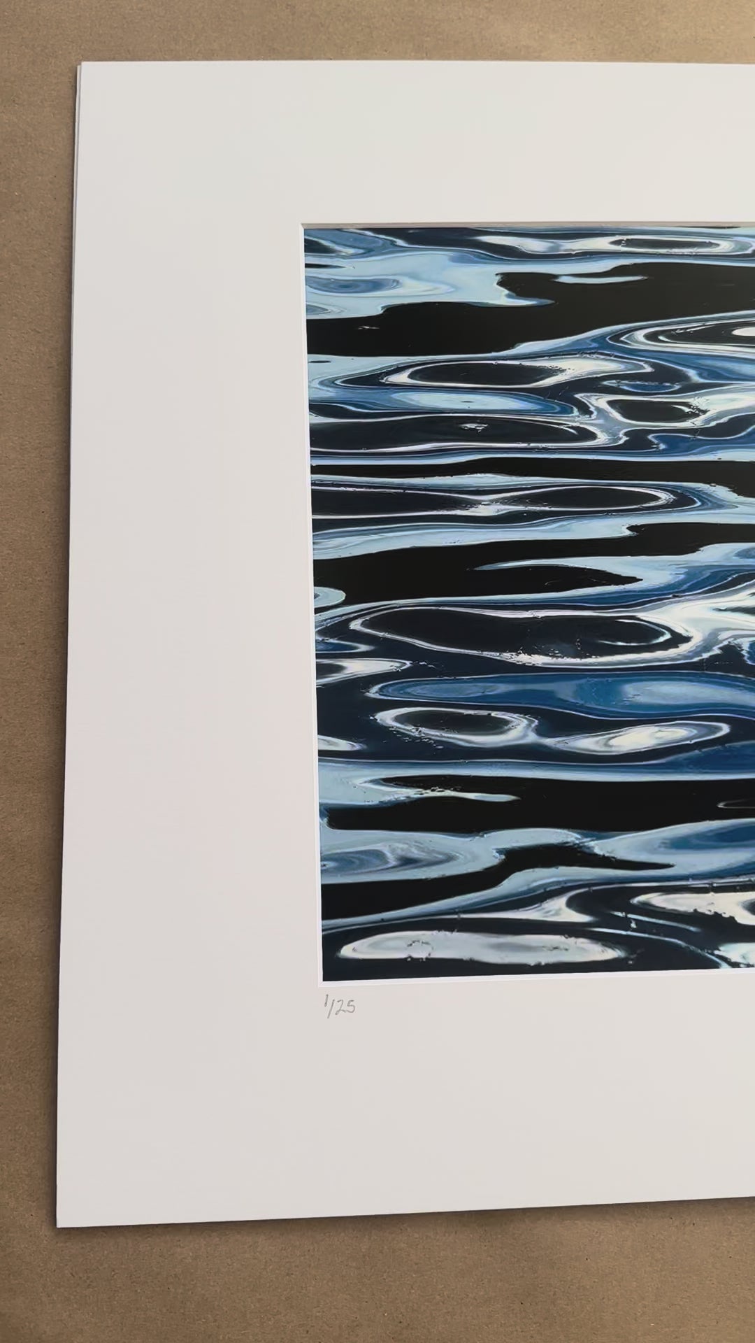 ripples on water photography print in mat board video 