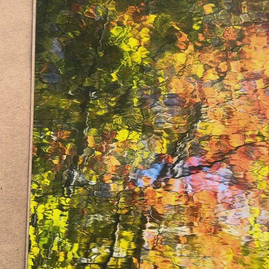 Fresh Pond autumn tree reflection landscape photography print