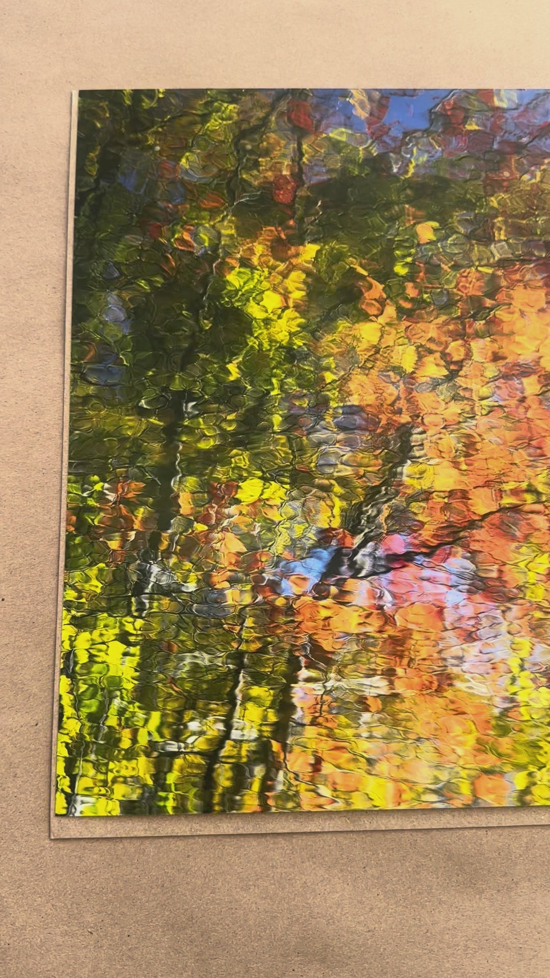 Fresh Pond autumn tree reflection landscape photography print